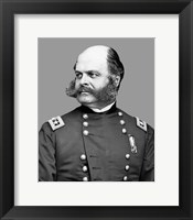 Framed Union Army General Ambrose Everett Burnside