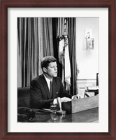 Framed President John F Kenndy