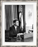 Framed President John F Kenndy