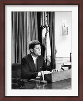 Framed President John F Kenndy