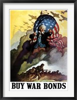 Framed Uncle Sam Urging Troops into Battle