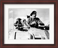 Framed Field Marshal Bernard Law Montgomery in his Tank
