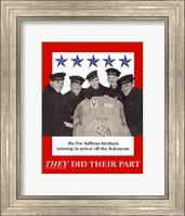 Framed Sullivan Brothers - They Did Their Part