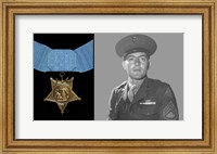 Framed Sergeant John Basilone and the Medal of Honor