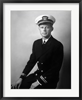 Framed John F Kennedy in his Navy Uniform