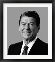 Framed Vector Portrait of Ronald Reagan