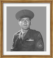 Framed Gunnery Sergeant John Basilone
