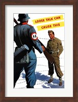 Framed Loose Talk (War Propoganda Snake Poster)