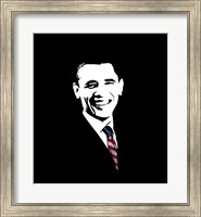 Framed President Barack Obama with Flag Tie