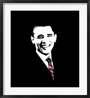 Framed President Barack Obama with Flag Tie