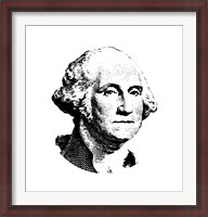 Framed Vector Potrait of George Washington