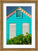 Framed Colorful Cottage at Compass Point Resort, Gambier, Bahamas, Caribbean