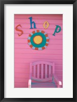 Framed Colorful Sign at Compass Point Resort, Gambier, Bahamas, Caribbean