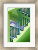 Framed Hotel Staircase (vertical), Rockley Beach, Barbados