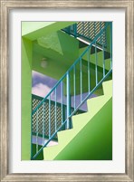 Framed Hotel Staircase (vertical), Rockley Beach, Barbados