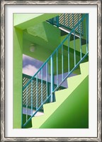 Framed Hotel Staircase (vertical), Rockley Beach, Barbados