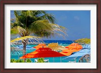 Framed Umbrellas and Shade at Castaway Cay, Bahamas, Caribbean