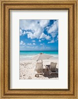 Framed Carib Beach Barbados, Caribbean
