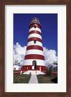 Framed Candystripe Lighthouse, Elbow Cay, Bahamas, Caribbean