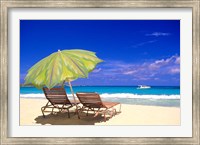 Framed Beach Umbrella, Abaco, Bamahas