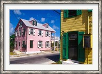 Framed Colorful Loyalist Home, Governor's Harbour, Eleuthera Island, Bahamas