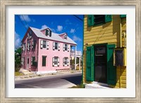 Framed Colorful Loyalist Home, Governor's Harbour, Eleuthera Island, Bahamas