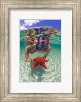 Framed Snorkeling in the Blue Waters of the Bahamas
