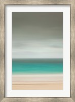 Framed Bahamas, Eleuthera, Pink Sand Beach on a cloudy day