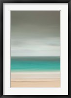 Framed Bahamas, Eleuthera, Pink Sand Beach on a cloudy day