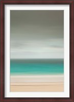 Framed Bahamas, Eleuthera, Pink Sand Beach on a cloudy day
