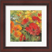 Framed Oriental Poppy Field I