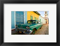 Framed 1958 Classic Chevy Car, Trinidad Cuba