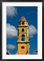 Framed Beautiful color steeple in church, Trinidad, Cuba