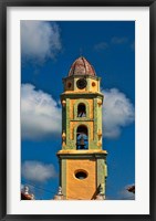 Framed Beautiful color steeple in church, Trinidad, Cuba