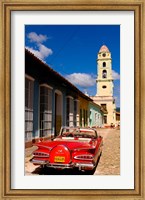 Framed Old worn 1958 Classic Chevy, Trinidad, Cuba