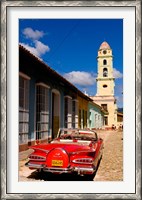 Framed Old worn 1958 Classic Chevy, Trinidad, Cuba