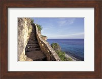 Framed 1,000 Steps Limestone Stairway in Cliff, Bonaire, Caribbean
