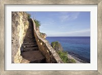 Framed 1,000 Steps Limestone Stairway in Cliff, Bonaire, Caribbean