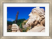 Framed Statue of Neptune in Bermuda Maritime Museum, Royal Naval Dockyard, Bermuda, Caribbean