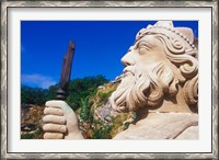 Framed Statue of Neptune in Bermuda Maritime Museum, Royal Naval Dockyard, Bermuda, Caribbean