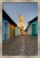 Framed Bell Tower, Plaza Mayor at sunrise, Trinidad, Cuba