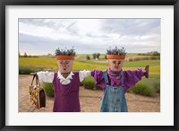 Framed Scarecrows at a lavendar farm in SE Washington