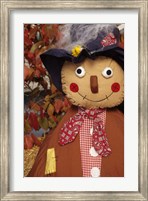Framed Stuffed Scarecrow on Display at Halloween, Washington