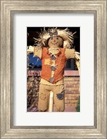 Framed Scarecrow in Suburban Yard at Halloween, Logan, Utah