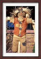 Framed Scarecrow in Suburban Yard at Halloween, Logan, Utah