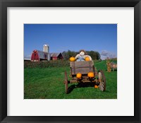 Framed Pumpkin Man and Farm, Vermont