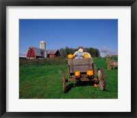 Framed Pumpkin Man and Farm, Vermont