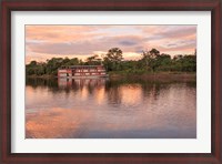 Framed Delfin river boat, Amazon basin, Peru