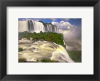 Framed Brazil, Igwacu Waterfalls into the Igwacu River