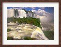 Framed Brazil, Igwacu Waterfalls into the Igwacu River